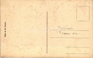 Palánka, Palanca; Vasútállomás, kiadja Adler és fia, Brassó / railway station (fl)