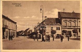 Csáktornya, Árpád tér, üzletek; kiadja Fischel Fülöp / square with shops