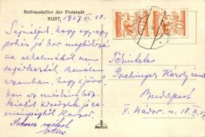 Ruszt, Rust; Rathauskeller / town hall, pub