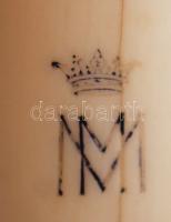 MM koronás csont kesztyűtágító, antik, jelzett, 21cm