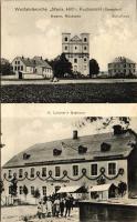 Fuchsmühl, Wallfahrtskirche 'Maria Hilf', E. Lindner's Gasthaus / church, inn