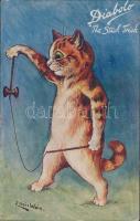 Diabolo series, The Stick Trick; Raphael Tuck & Sons s: Louis Wain