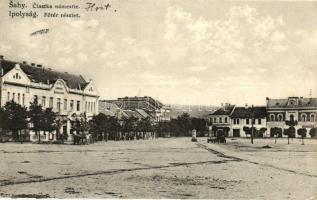 Ipolyság, Főtér, Lengyel szálloda / Main square, hotel (EK)