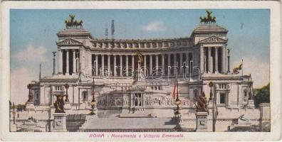 Rome, Roma; Monumento a Vittorio Emanuele / monument, minicard (14 cm x 7 cm) (EB)