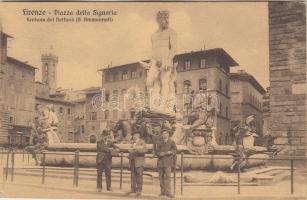 Firenze, Florence; Piazza della Signora, Fontana del Nettuno / square, fountain (EK)
