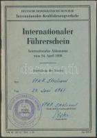 1963 Interanationaler Führerschein, nemzetközi jogosítvány, fényképes igazolvány hölgy rsézsére