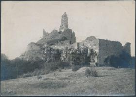 cca 1910 Korlátkő vára, Müller János fényképe, feliratozott, pecséttel jelzett fotó, 17x12 cm / cca 1910 Korlátsky hrad(Korlátka), Slovakia, 17x12 cm