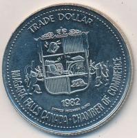 Kanada 1982. 1$ "Niagara-vízesés - Virágóra" zseton T:2 Canada 1982. 1 Trade Dollar "Niagara Falls - Floral Clock" C:XF