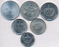 Kuba / Turista valuta 1981-1988. 5c  Cu-Ni + 25c (2xklf) Cu-Ni/Al + 2002-2008. 5c + 10c + 25c T:2,2-...