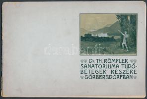 1890 Dr. Th. Römpler Sanatoriuma tüdőbetegek részére Görbersdorfban(Porosz-Szilézia, ma Sokołowsko), képekkel gazdagon illusztrált prospektus, 15p