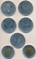 2005-2007. 50Ft (5x) + 2002. 100Ft (2x) emlékkiadások T:2