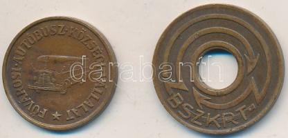 ~1930. 50F Cu "B.SZ.K.R.T (Budapest Székesfővárosi Közlekedési Részvénytársaság)" bárca + ...