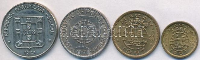 Makaó 1967-1982. 5a Ni-sárgaréz + 10a Ni-sárgaréz + 1972. 50a Cu-Ni + 1982. 1P Cu-Ni T:2,2-
Macao 19...