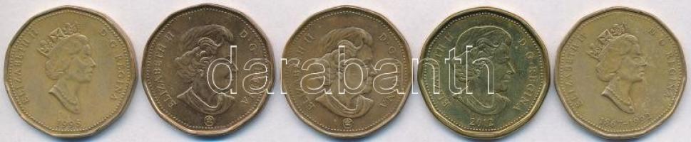 Kanada 1992-2012. 1$ (5xklf) T:2,2-
Canada 1992-2012. 1 Dollar (5xdiff) C:XF,VF