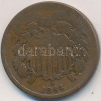 Amerikai Egyesült Államok 1864. 2c Cu-Sn-Zn nagy mottó T:3
USA 1864. 2 Cents Cu-Sn-Zn large motto C:...