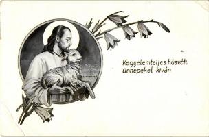 2 db RÉGI Márton L. szignós grafikai lap; húsvét / 2 old Márton L. signed graphic postcards; Easter