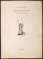 Derkovits Gyula (1894-1934): Pandamonium. 1920. hiányos mappa, 11 lap, litográfia 300/190, papír, jelzett a litográfián, előlapon szignálva, apró foltok minden lapon