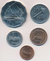 Fiji-szigetek 1986-1992. 1c-50c (5xklf) T:2 Fiji Islands 1986-1992. 1 Cent - 50 Cents (5xdiff) C:XF