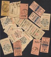 1949-1954 16 db vonatjegy