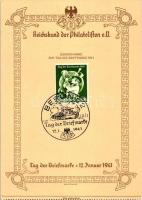 1941 Tag der Briefmarke, Reichsbund der Philatelisten / German stamp day, So. Stpl (Non PC)