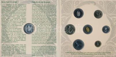 2007. 1Ft-100Ft 8klf db, szettben, benne "Berán Lajos és a pengő" Ag emlékérem (10g/0.999/...