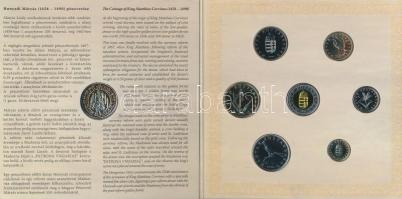 2008. 1Ft-100Ft 7klf db + Mátyás denár Ag fantáziaverete "Reneszánsz emlékév" dísztokos sz...