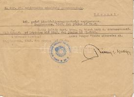 1942 Katonai előléptetésről sóló okmány