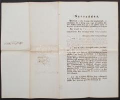 1842 Udvarhelyi Miklós (1790-1864) színész, énekes, rendező egy éves időtartamra szóló munkaszerződése a Nemzeti Színház kötelékébe, Udvarhelyi Miklós és Simontsits János (1783?-1856) Pest vármegye másodalispánja, a Nemzeti Színház igazgatója (1841-1843, 1849-1852) aláírásaival / &lt;br/&gt; &lt;br/&gt;1848 Labour contract of Miklós Udvarhelyi (1790-1864), Hungarian actor, singer and director to the National Theatre for a year, with the signatures of Miklós Udvardy and János Simontsits (1783-1856) second vicecomes of the County of Pest and director of the National Theatre (1841-1843, 1849-1852)