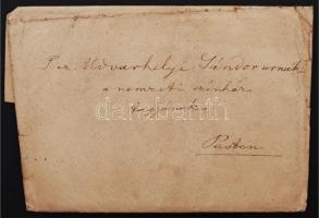 1863 Radnótfáy Nagy Sámuel (1803-1869) udvari tanácsos, a Nemzeti Színház intendánsa (1862-1869) kéz...