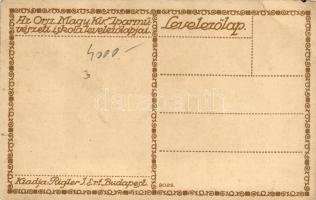 'Az Iparművészeti Iskola levelezőlapjai' Ungarische Werkstätte no. 2025. kiadja Rigler Rt....