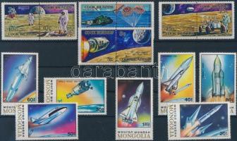 Space Research 1967-1989 5 sets + 1 block Űrkutatás motívum 1967-1989 5 klf sor + 1 blokk