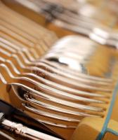 Ezüst (Ag.) 6 személyes evőeszköz készlet, jelzett (Dianás cca 1900), mesterjeggyel, eredeti dobozza...