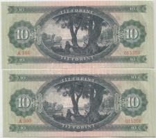 1969. 10Ft (2x) sorszámkövetők T:I,I-