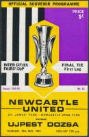 1969 Newcastle United - Újpesti Dózsa UEFA kupa football mérkőzés meccsfüzete / Football match booklet of UEFA cup