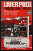 1968 Liverpool - FTC (Ferencváros) Inter Cities Kupa football mérkőzés meccsfüzete / Football match booklet of Inter Cities Cup match