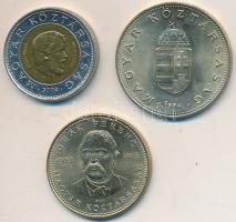 1994. 100Ft + 2002. 100Ft "Kossuth" + 2003. 20Ft "Deák" T:2