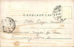 Szombathely, Premontreiek bérháza, főgimnázium; Granitz Vilmos kiadása, litho (fl)