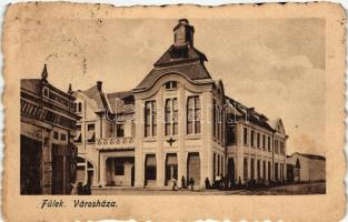 Fülek, Városháza; kiadja Andor Ernő / town hall, shop (fl)