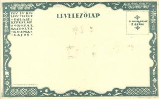 Balaton 'Egy jó kislány viselt dolgai' I. sorozat 2. szám / Hungarian art postcard s: Kozm...