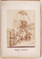 cca 1880 Garrigues: Tunis, fotóalbum 48 db XIX. századi beragasztott 18x24 cm-es fényképpel, laponké...