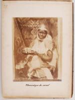 cca 1880 Garrigues: Tunis, fotóalbum 48 db XIX. századi beragasztott 18x24 cm-es fényképpel, laponké...