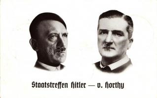 1938 Staatstreffen Hitler - von. Horthy; Verlag O. Struck 'Reichsverweser von Horthy' So. Stpl