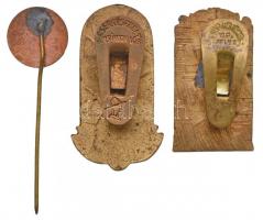 3db klf jelvény és kitűző, közte 1934. "Tornász Világbajnokság Budapest" aranyozott Br gom...