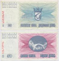 Bosznia-Hercegovina 1992. 25.000D + 50.000D T:II-,III
Bosnia-Herzegovina 1992. 25.000 Dinara + 50.00...