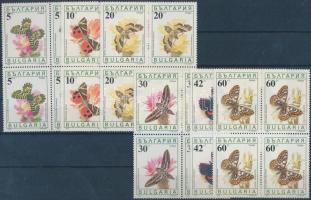 Butterflies set in blocks of 4, Lepkék sor négyestömbökben