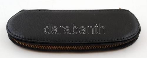 Aranyszínű tollkészlet, 2db-os, retró 4 színű toll, + Everflow töltőtoll újszerű bőrtokban