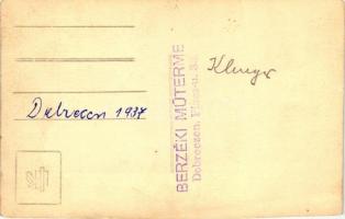 1937 Debrecen, Neumayer Jánosné-féle Körúti vendéglő, az Iparos Dalárda csoportképe, Berzéki műtermé...