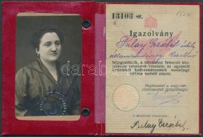 1917 Kitöltött, fényképes vasútigazolvány rendőrnő részére, ritka! /

1917 Rare railway pass issued ...