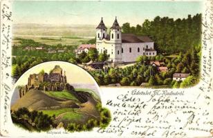 Máriaradna, Radna; templom, Solymosi vár / church, castle, litho