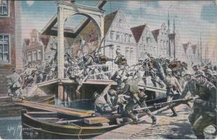 Eroberung Antwerpens / conquest of Antwerp, German-British battle s: Willy Moralt